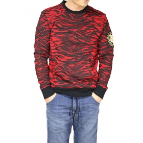 발망 Balmain tiger print sweatshirt _ W7H6102I051B _ ROUGE NOIR