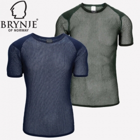 [해외] 브린제 슈퍼써모 티셔츠 w/어깨 인레이 네이비 그린: 베이스레이어 반팔상의