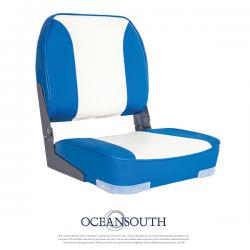 오션사우스 디럭스 폴딩 시트 / 접이식 보트의자 보트좌석 - 파랑색/흰색