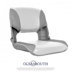 오션사우스 스키퍼 폴딩 시트 / 접이식 보트의자 보트좌석 - 회색/흰색